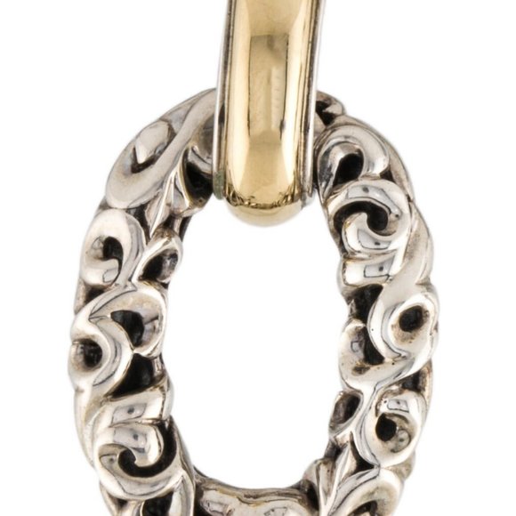 CHARLES KRYPELL 18K 14K & STERLING SILVER IVY DOOR KNOCKER EARRINGS - Picture 4 of 7